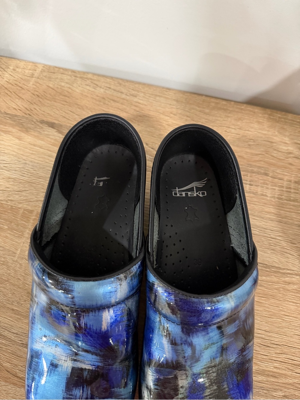 Dansko Blue Brushstroke Professional Clog Shoes Women's Slip-On Healthcare 39 - Picture 2 of 5